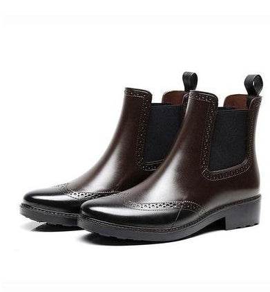Rain boots female short tube rain boots - Mubimart