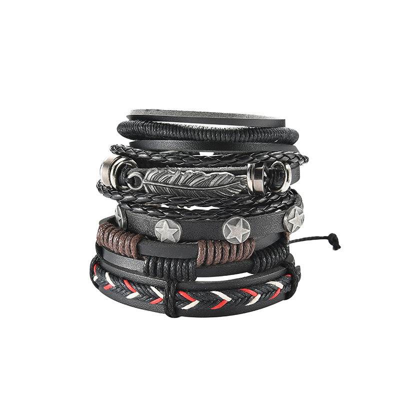Multilayer Leather Bracelet For Men - Mubimart