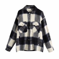 Woolen shirt jacket