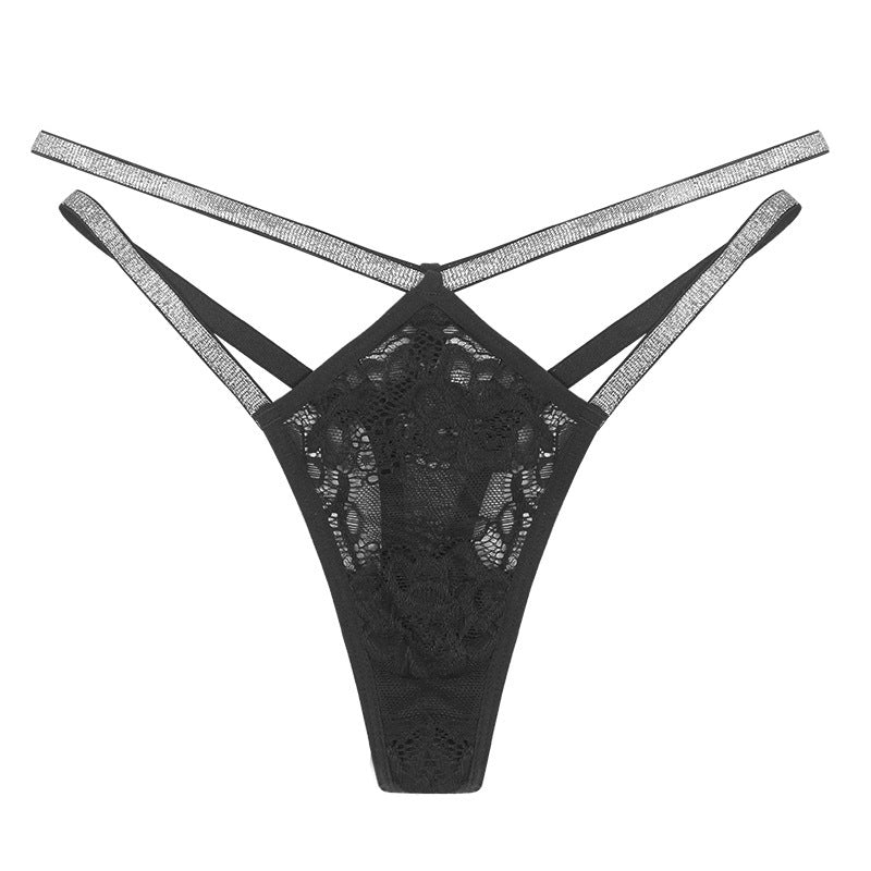 Mesh Traceless Adjustable Lace Thong - Mubimart -  