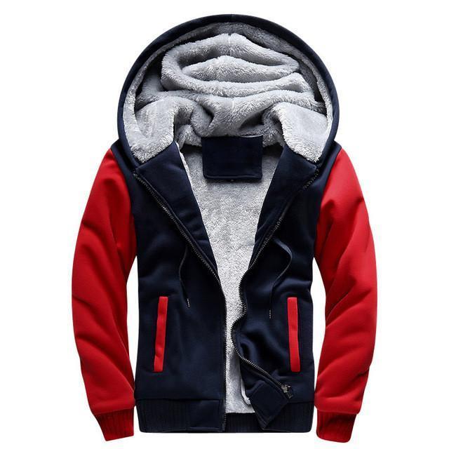 Hooded Fleece Baseball Jacket