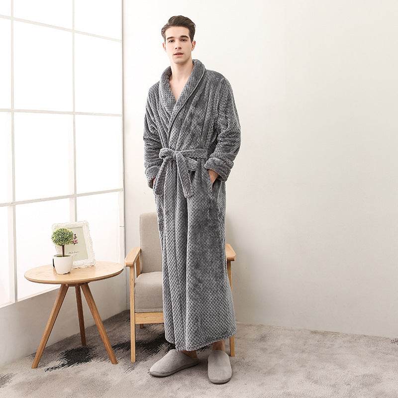 Waist Girdle Babe Cashmere Couple Nightgown Unisex Thickened Plus Size - Mubimart