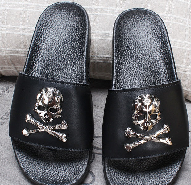 Leather slipper - Mubimart -  