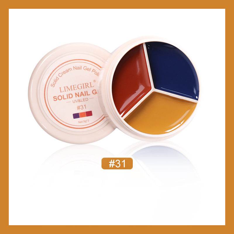 Cream Nail Polish Eye Shadow Bag - Mubimart