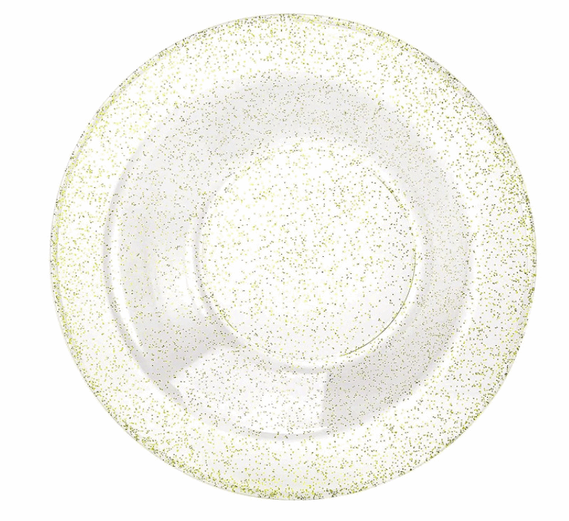 12OZ Disposable Bowl Gold Side Deep Dish Hard Plastic PS Salad Bowl - Mubimart -  