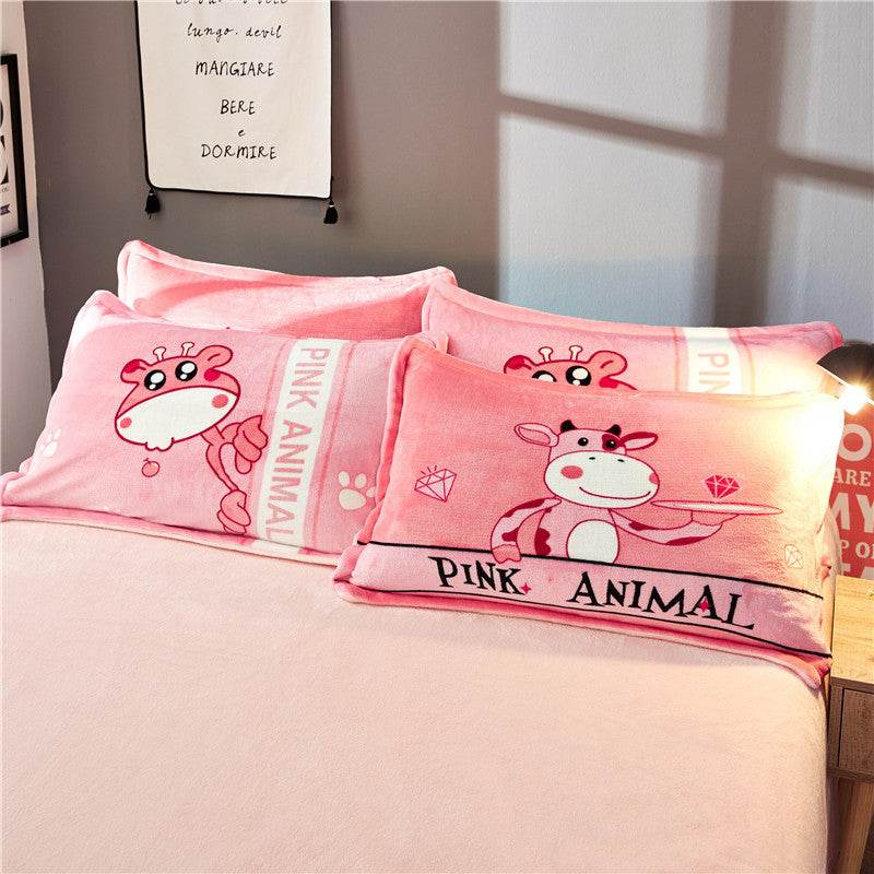 Pillowcases With A Pair Of Warm Coral Fleece - Mubimart