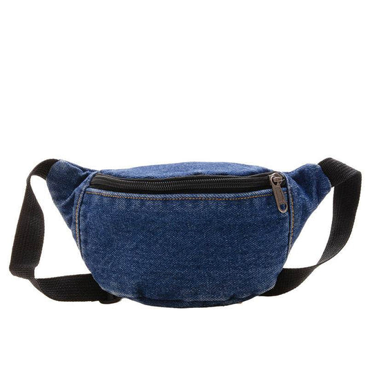 Boys And Girls Fashion Solid Color Sports Fanny Pack - Mubimart