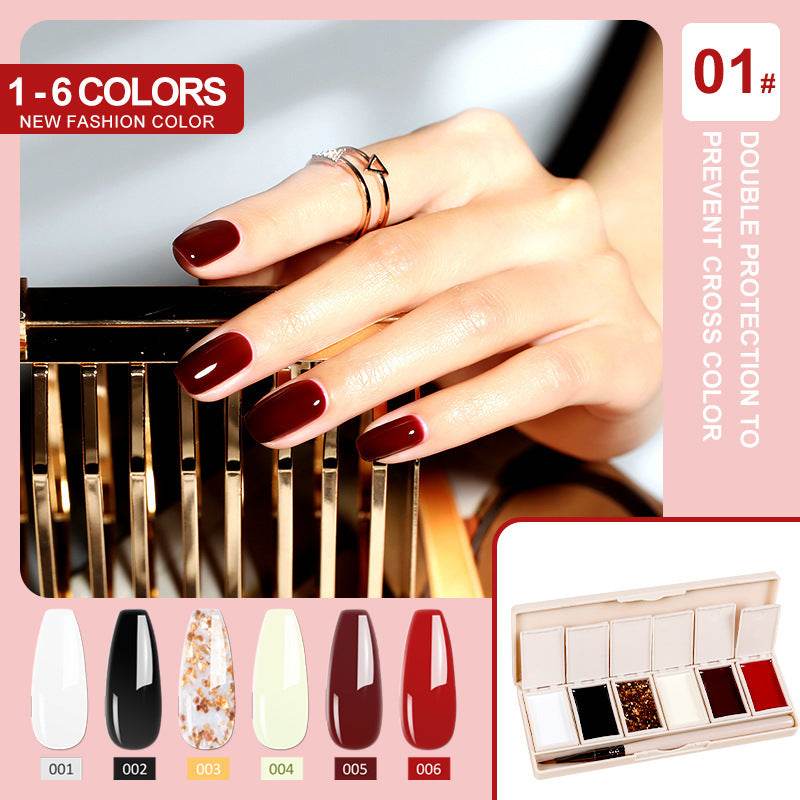 Cream Nail Polish Eye Shadow Bag - Mubimart