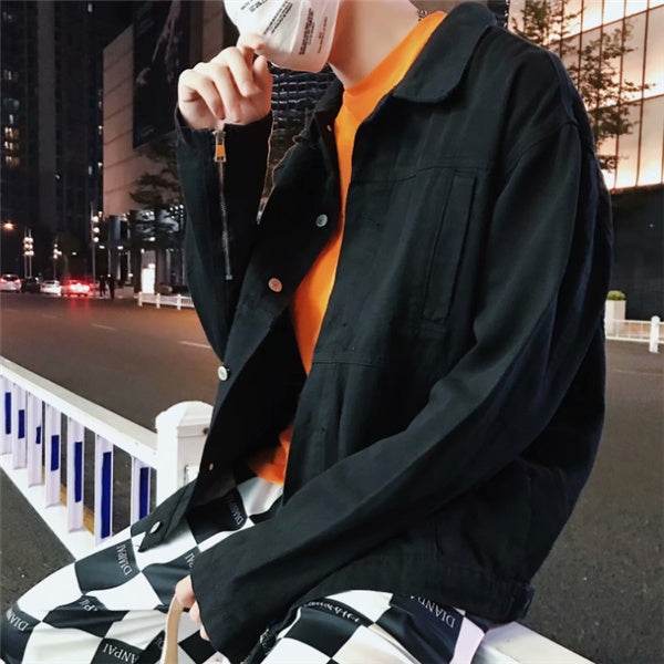 Embroidered denim jacket - Mubimart
