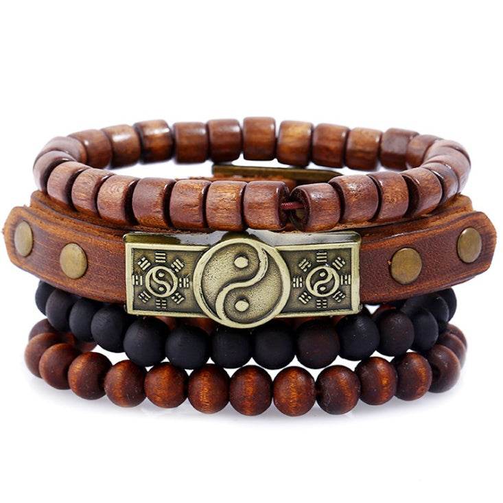 Fashion Beaded Leather Bracelets And Bracelets - Mubimart