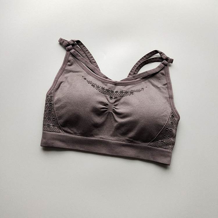 Elastic seamless sports bra - Mubimart