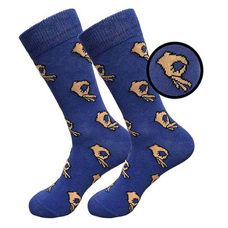 Ok gesture socks cotton socks - Mubimart