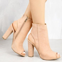 High Heel Chunky Fishbill Booties