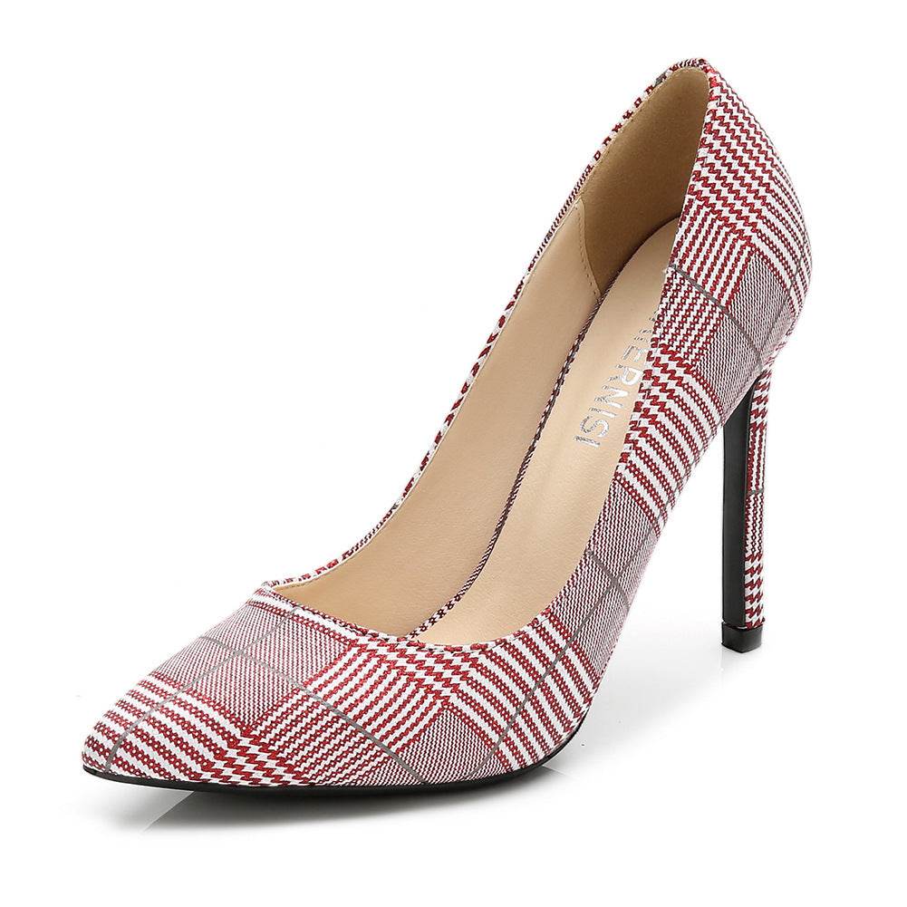 Lightweight houndstooth stiletto heels - Mubimart