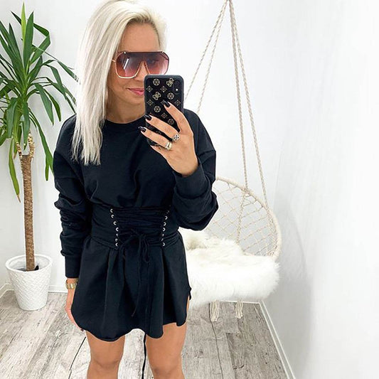 Long sleeve tunic dress - Mubimart