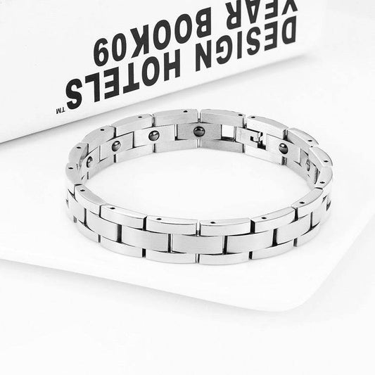 Stainless Steel Magnet Bracelet Classic Men - Mubimart