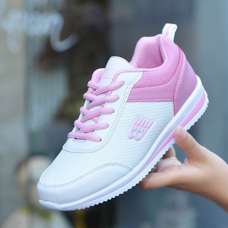 Leather student sneakers women - Mubimart