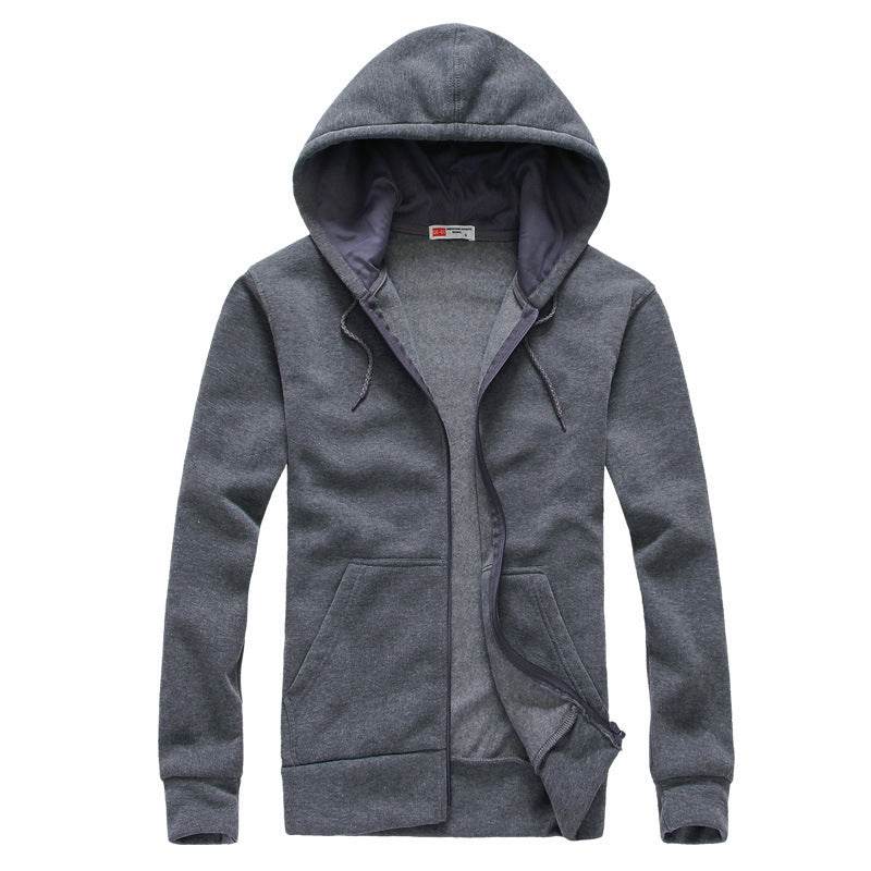 Hooded Pocket Zipper Matching Cardigan Hoodie - Mubimart