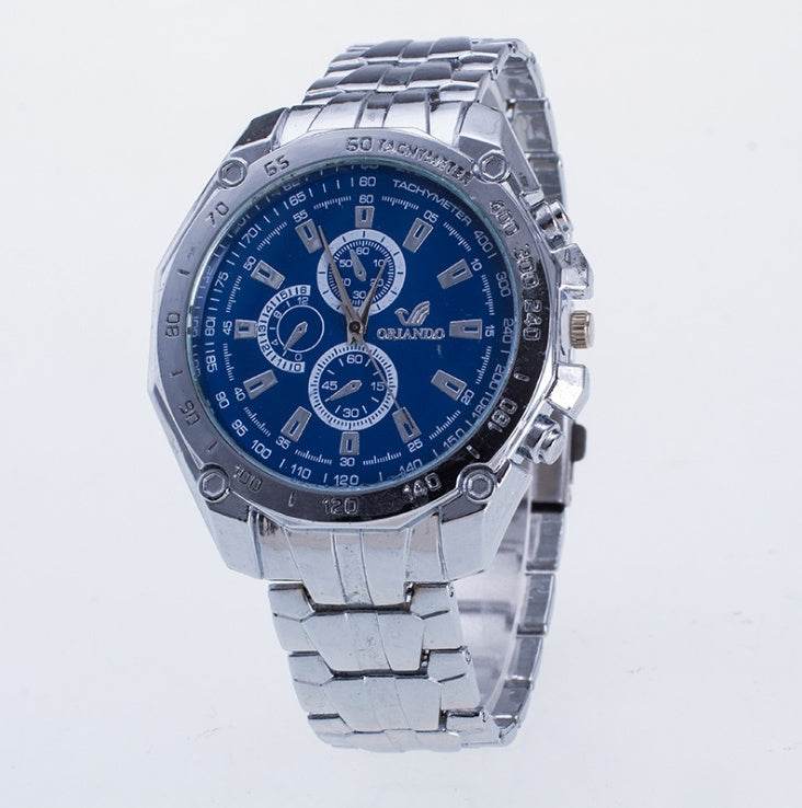 Fashion Silver Stainless Steel Mens Watches Top Brand Luxury Watch Men Sport Clock Man Casual Wristwatch Relogio Masculino - Mubimart