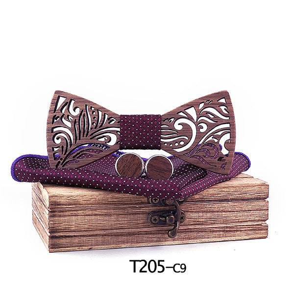 Wooden bow tie - Mubimart