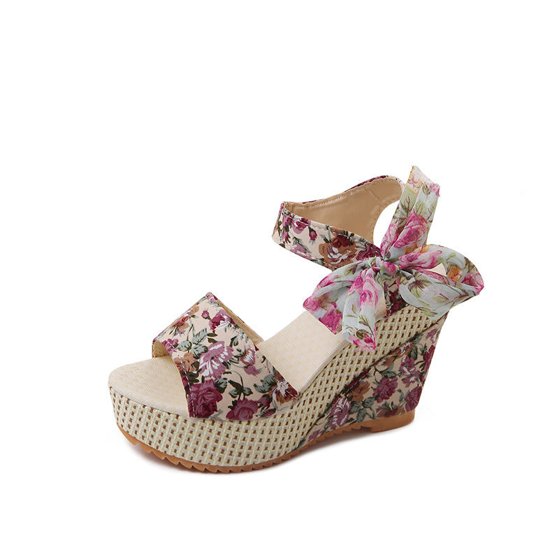 Bohemian Platform Heel Wedge Heel Women's Sandals