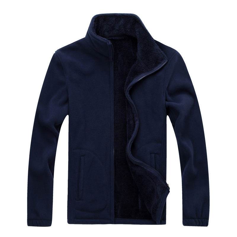 Thick fleece cardigan jacket - Mubimart