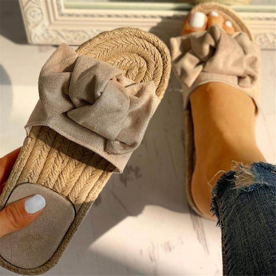 Bow flat sandals - Mubimart
