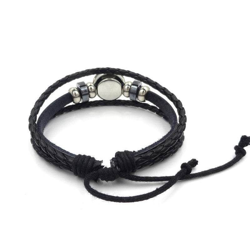 TaiYin Yang Charm Bracelet Multilayer Braided Bracelet Vintage Jewelry Mens Leather Bracelets for Women Gift - Mubimart