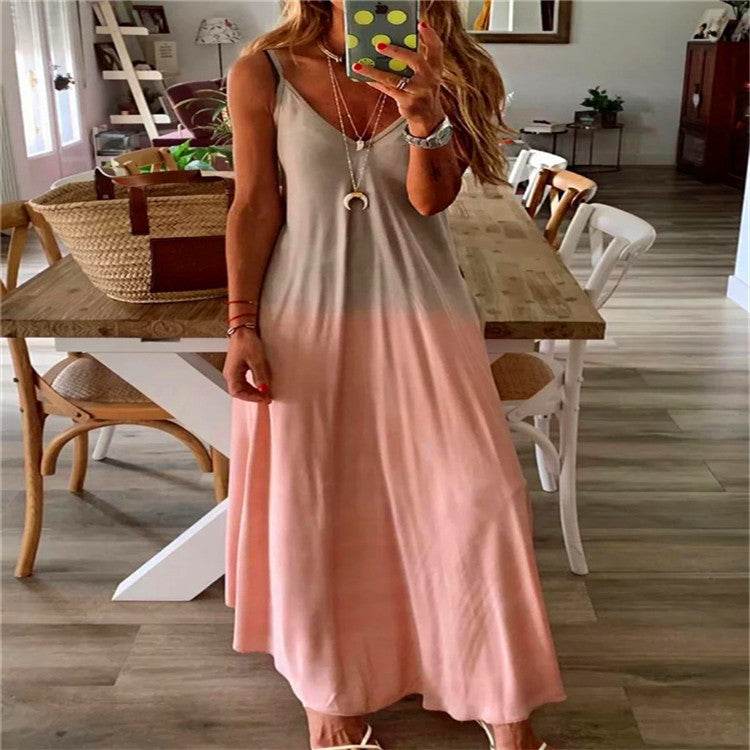 Tie-dye plus size sling jumpsuit - Mubimart