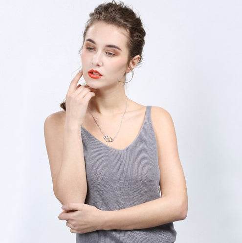 X & P Charm Fashion Silver necklaces for Women Girl Heart Honeycomb Bee pendant choker necklace Gift Prom Party Animal - Mubimart