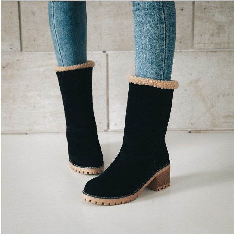 FUR ANKLE BOOTS - Mubimart