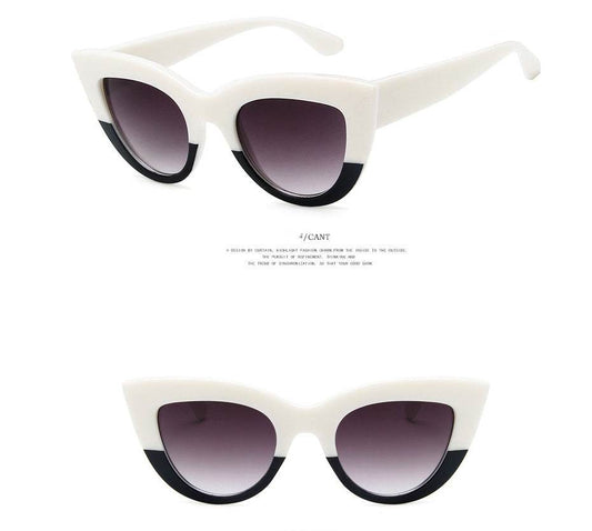 European and American retro cat eye sunglasses trend wild style sunglasses - Mubimart