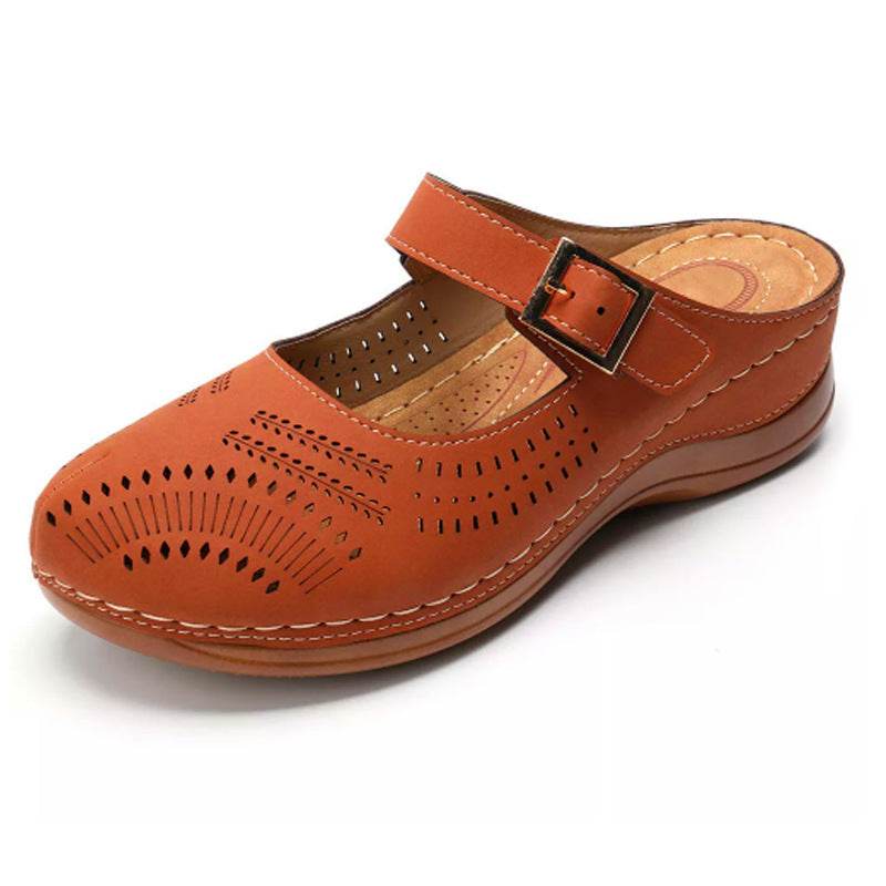 Vintage wedge heel slippers - Mubimart