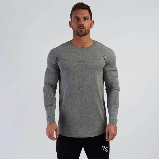Muscle Workout Sports Long-sleeved T-shirt Tights Basketball Running Training Bottoming Shirt - Mubimart