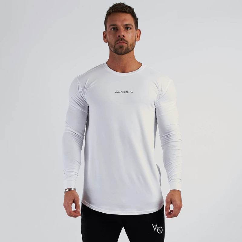 Muscle Workout Sports Long-sleeved T-shirt Tights Basketball Running Training Bottoming Shirt - Mubimart