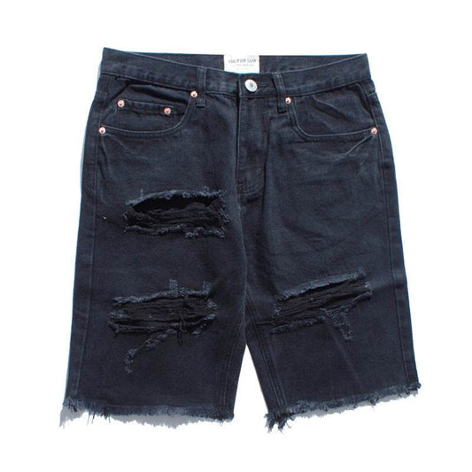 Ripped denim shorts - Mubimart