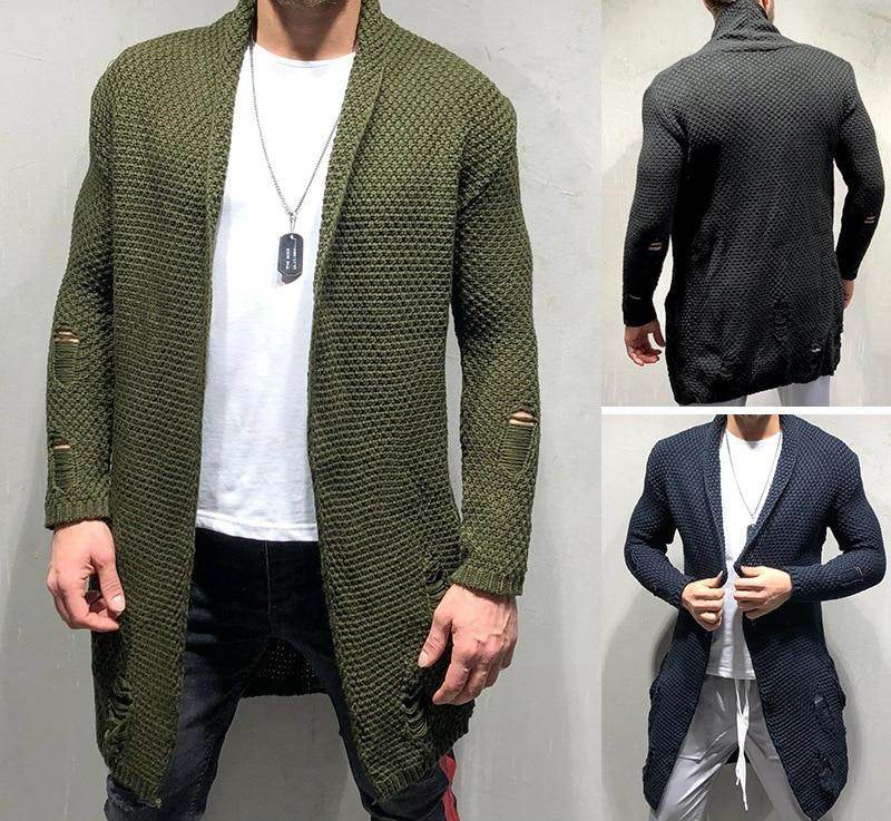 Men's knitted cardigan - Mubimart