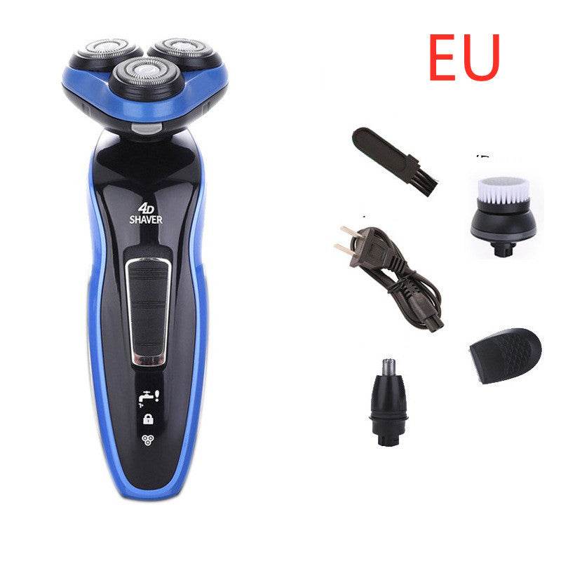 4 In 1 Electric Shaver Triple Blade Razor Men Clipper Rechargeable Trimmer - Mubimart