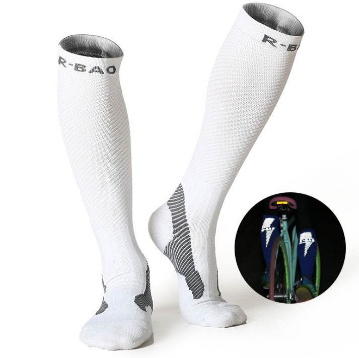 R-BAO professional long tube night running long tube compressor can socks socks socks leggings socks - Mubimart
