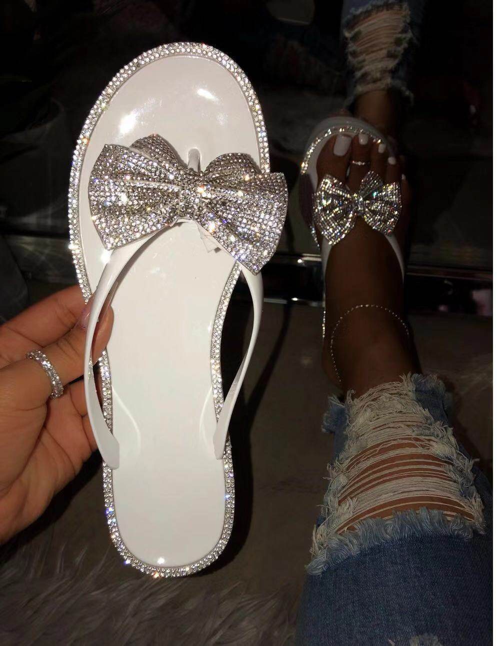 Diamond flat sandals - Mubimart