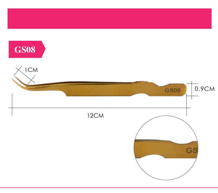 Gold Plated Eyelash Extension Tweezers Eyelash Tool - Mubimart