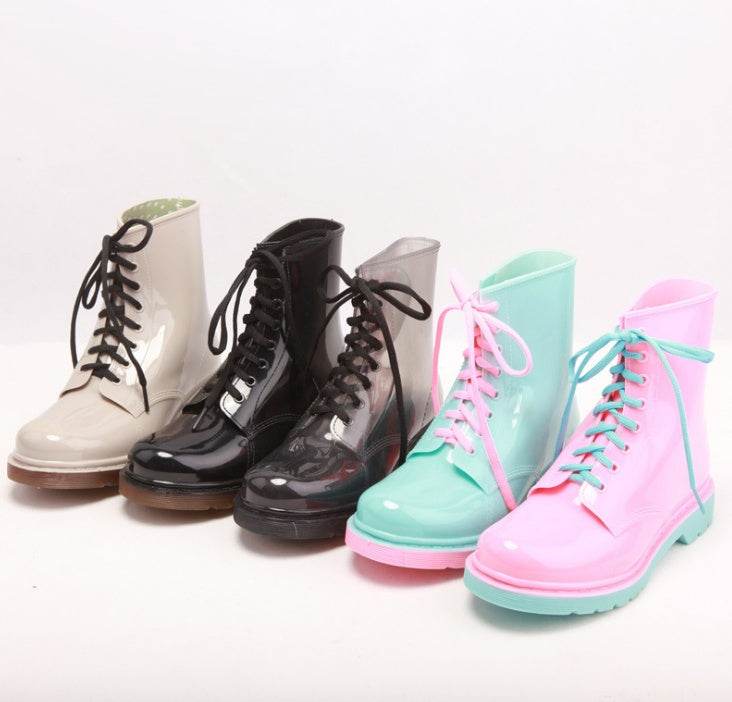 Transparent glitter rain boots - Mubimart