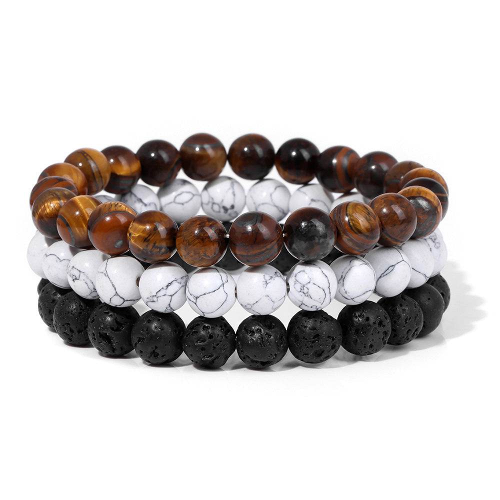 Natural Stone Bead Bracelet For Men - Mubimart