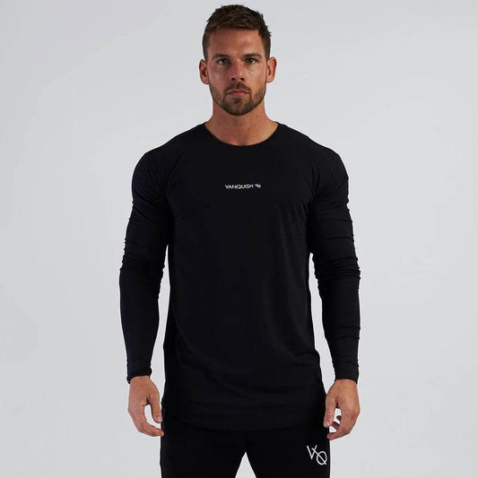 Muscle Workout Sports Long-sleeved T-shirt Tights Basketball Running Training Bottoming Shirt - Mubimart