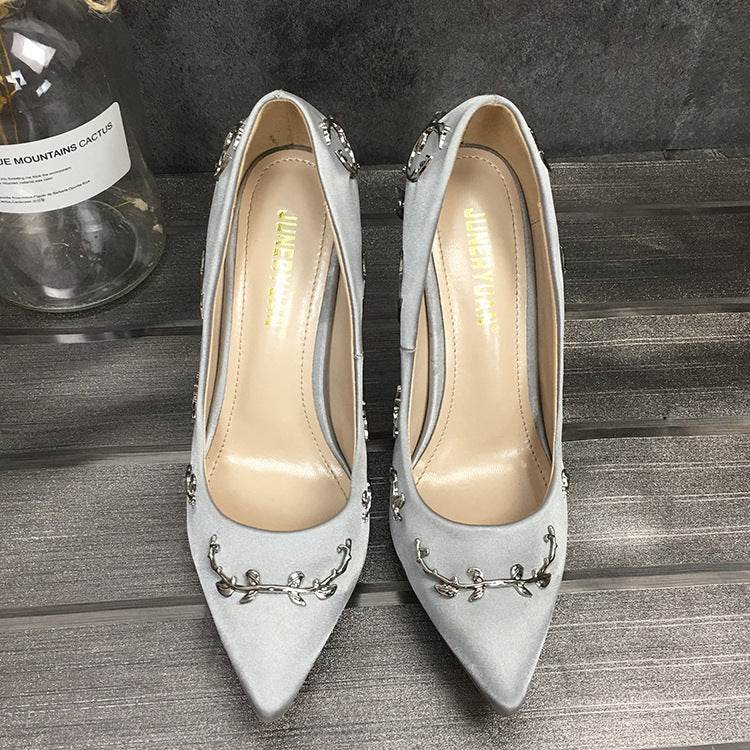 Stiletto pointed high heels - Mubimart