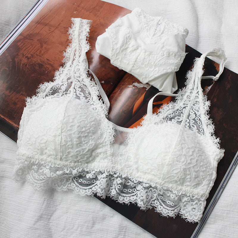 Lace Fashion Bra Set Sexy Gathering French Lingerie - Mubimart -  