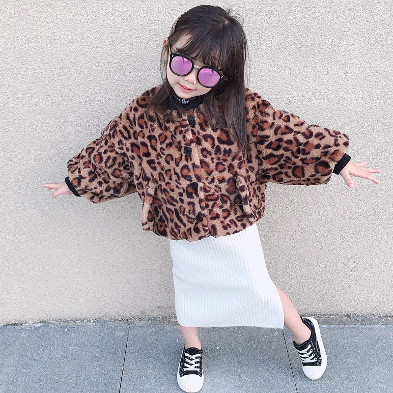 Parent child knitted wool girl\'s long skirt - Mubimart -  