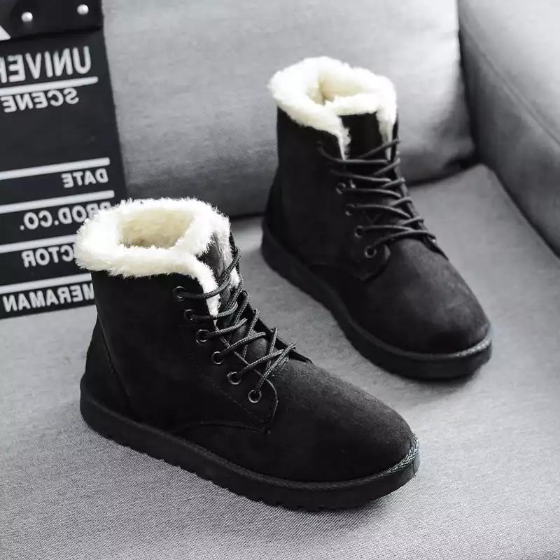 Snow boots with short tube plus velvet booties