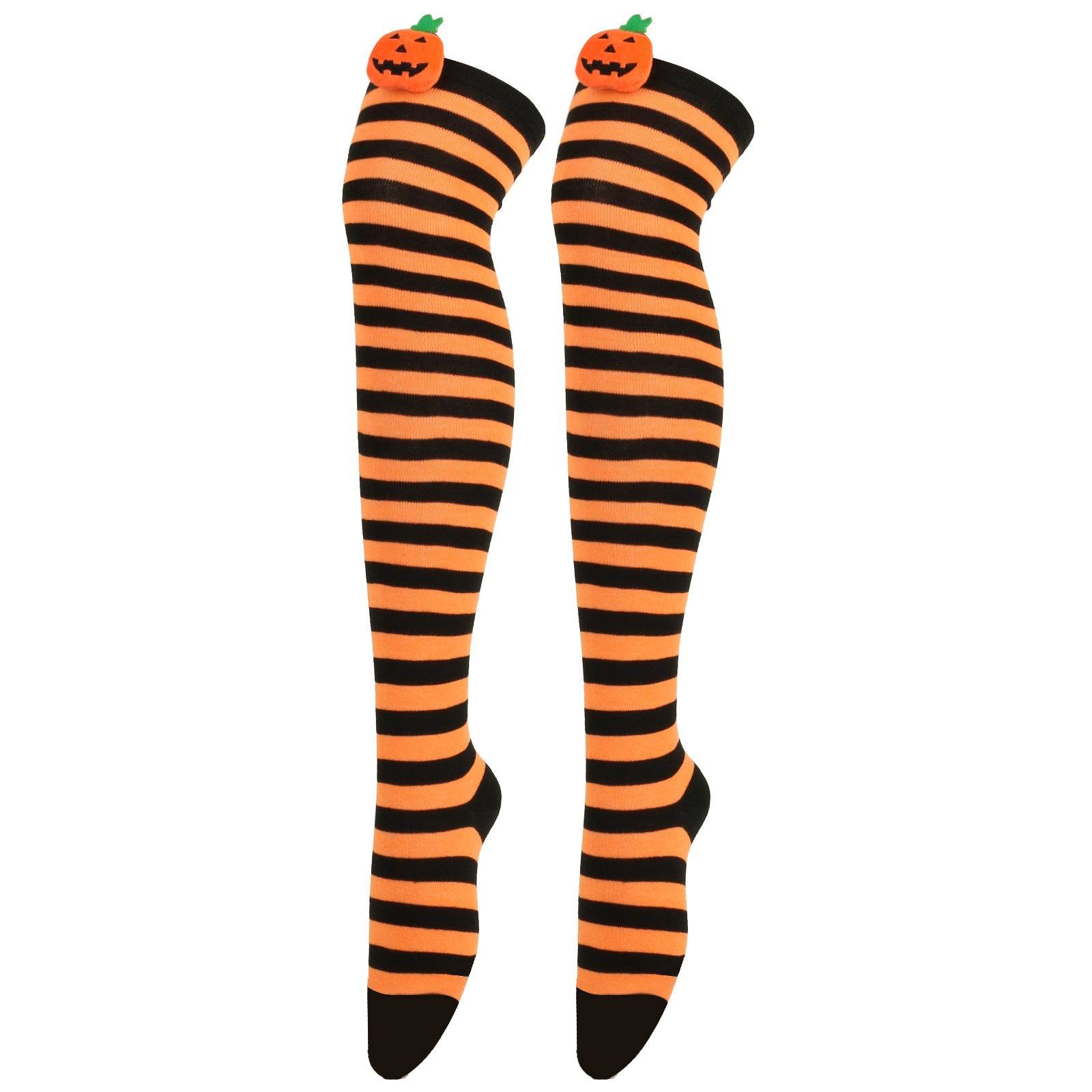 Cartoon Devil Over Knee Socks Women - Mubimart