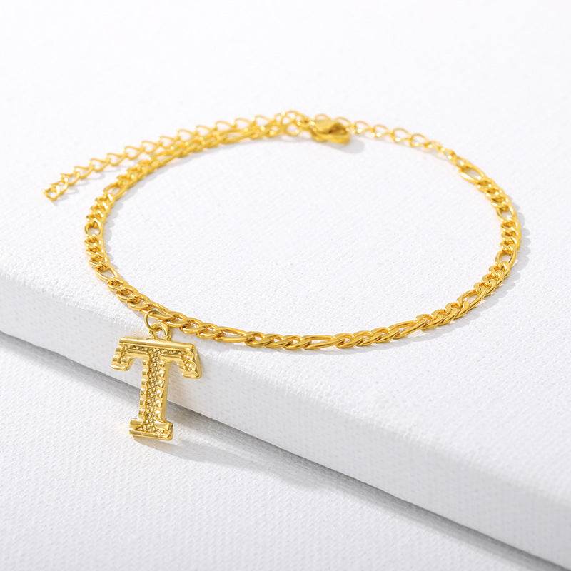 26 English alphabet anklets - Mubimart